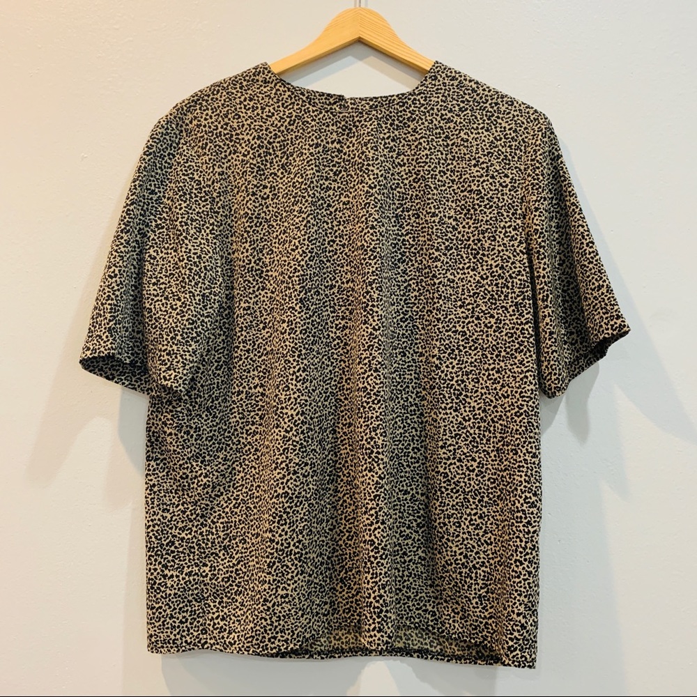 City Girl by Nancy Bolen VTG Animal Print Blouse